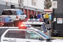 Las Vegas police investigate a “suspicious death” in a storage unite near Durango Drive and ...