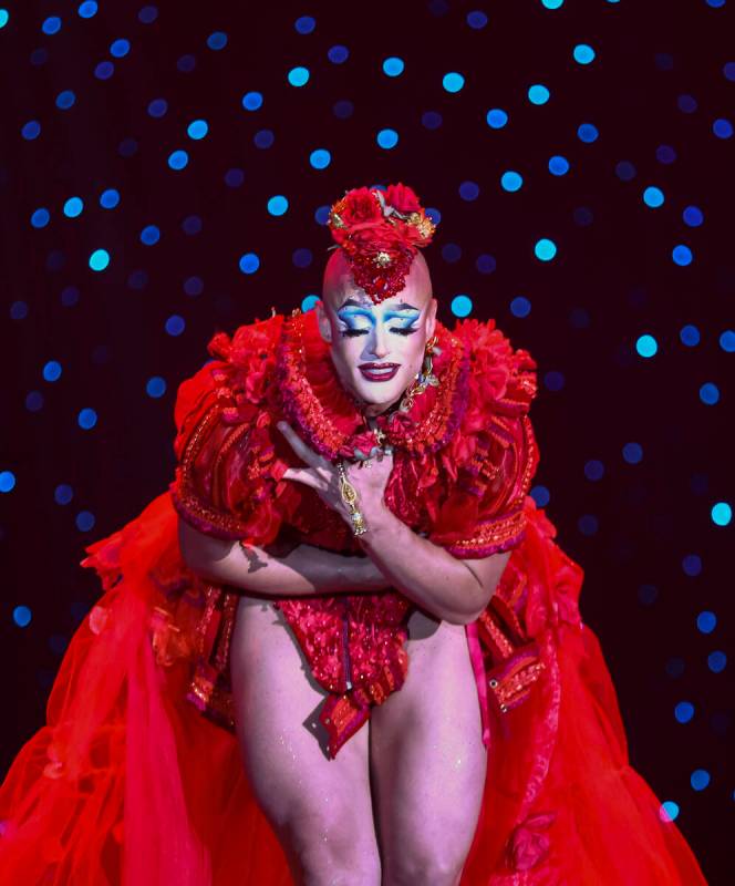 Chris Oh!, of Auckland, New Zealand, competes for best “boylesque” performance in ...