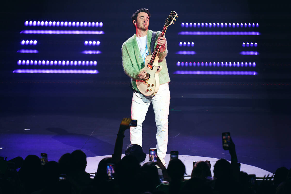 Kevin Jonas of the Jonas Brothers is shown at Dolby Live at Park MGM on Friday, June 3, 2022. ( ...
