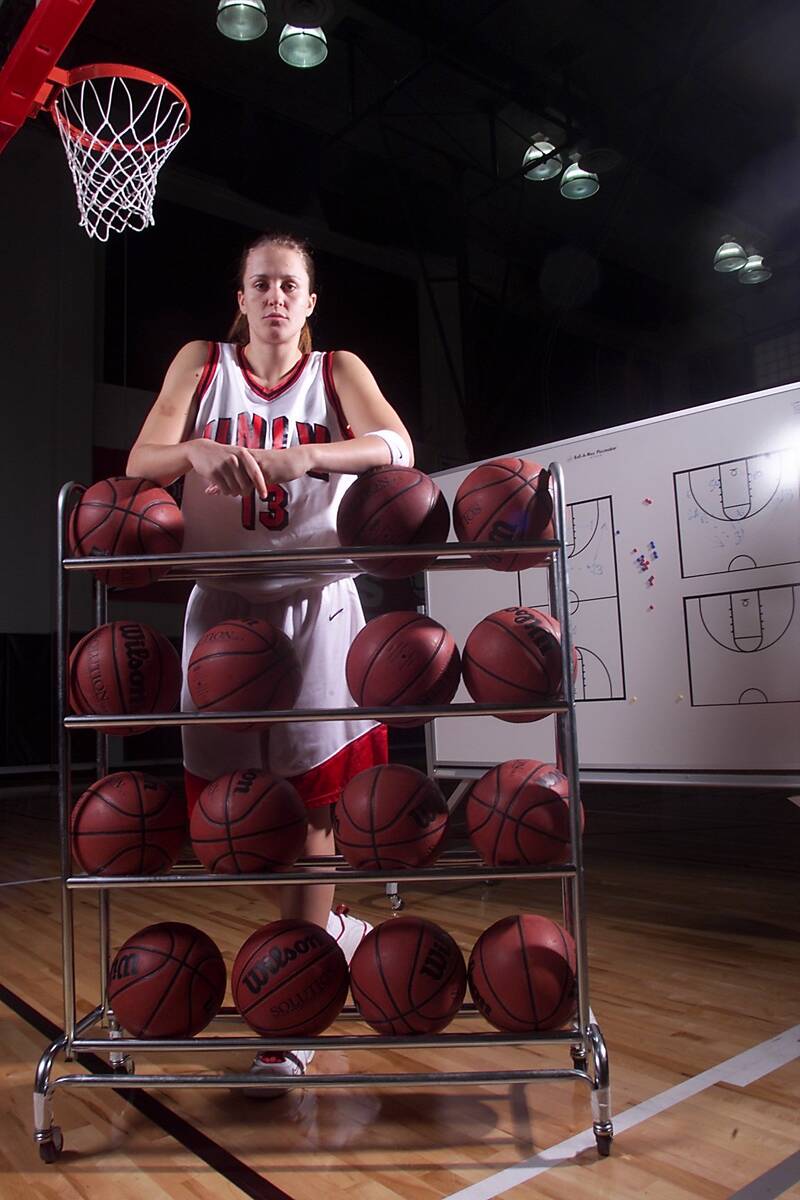 UNLV forward Linda Frohlich poses for a portrait before a team practice at the Cox Pavilion Wed ...