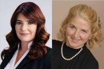 Deputy city attorney Kelly Giordani, left, and criminal defense attorney Angela Dows, right. ( ...