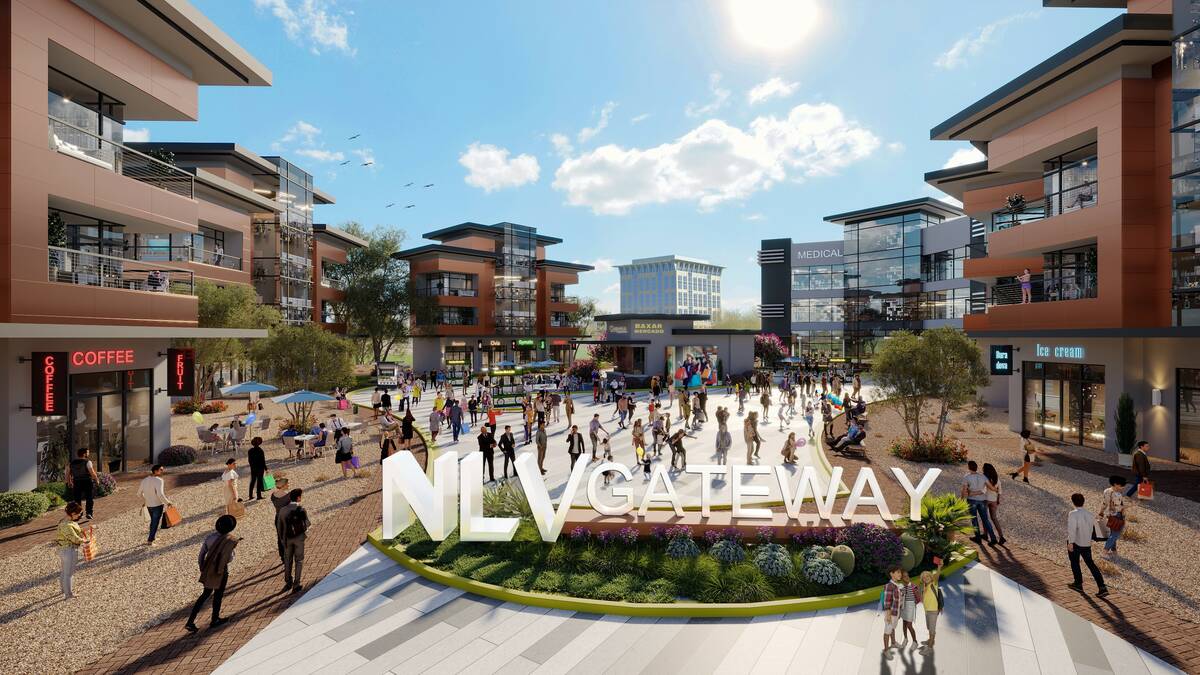 Digital rendering of the planned NLV Gateway. (Photo courtesy of Agora Realty)