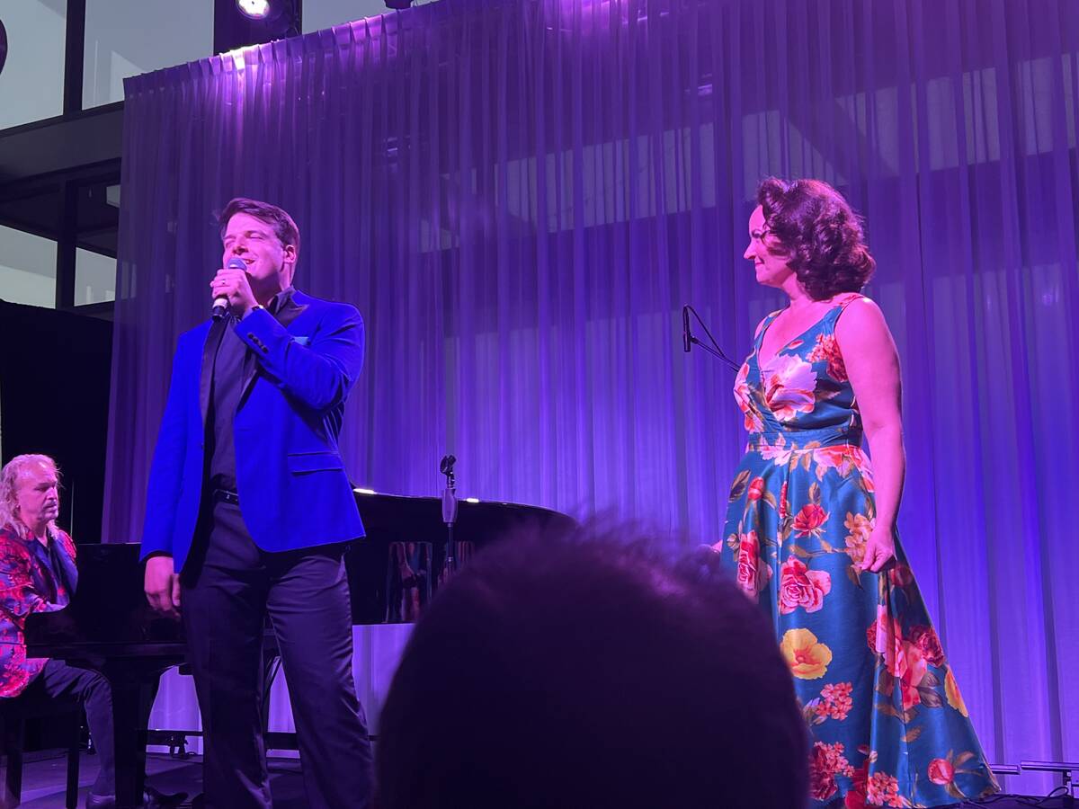 Doug Carpenter and Niki Scalera perform at The Composers Showcase Relief Fund Broadway benefit ...