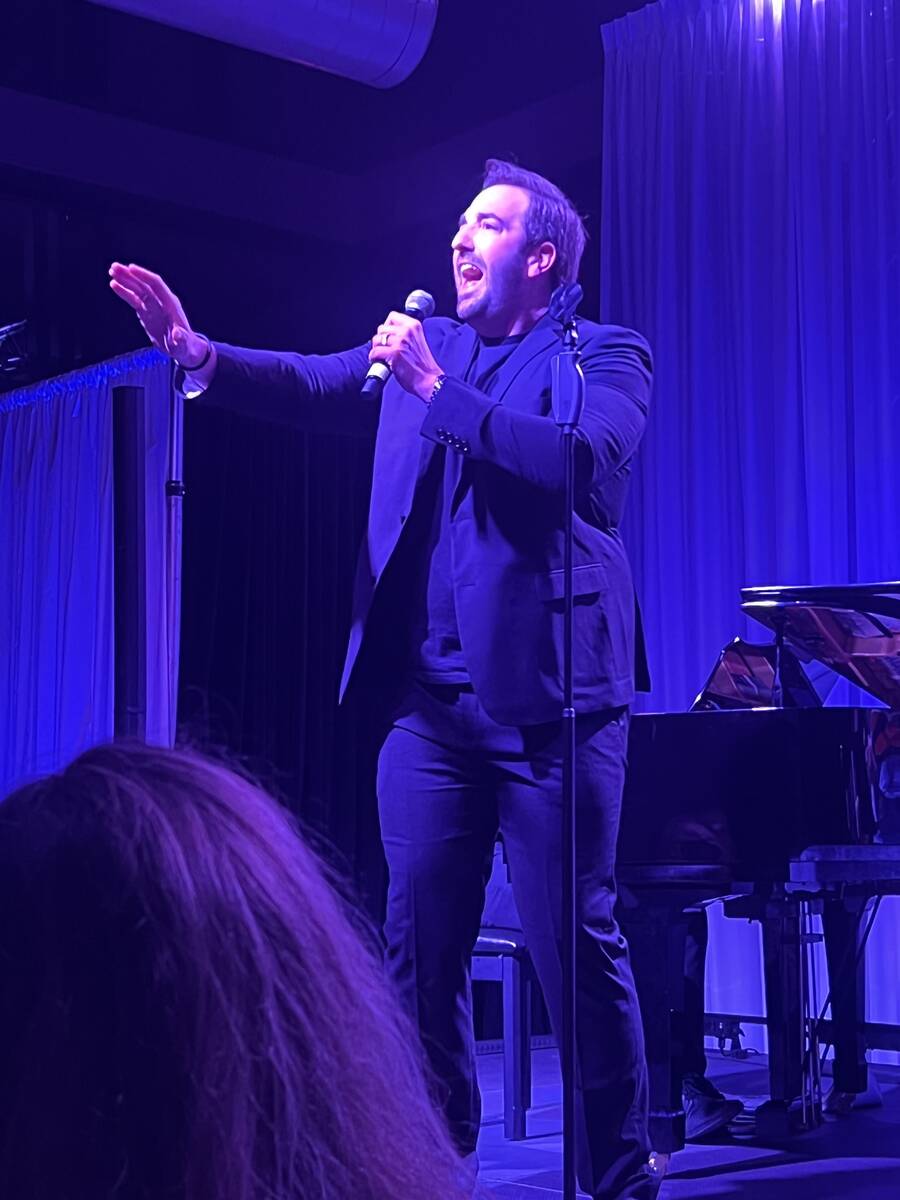 Joey DeBenedetto performs at The Composers Showcase Relief Fund Broadway benefit show at Revere ...
