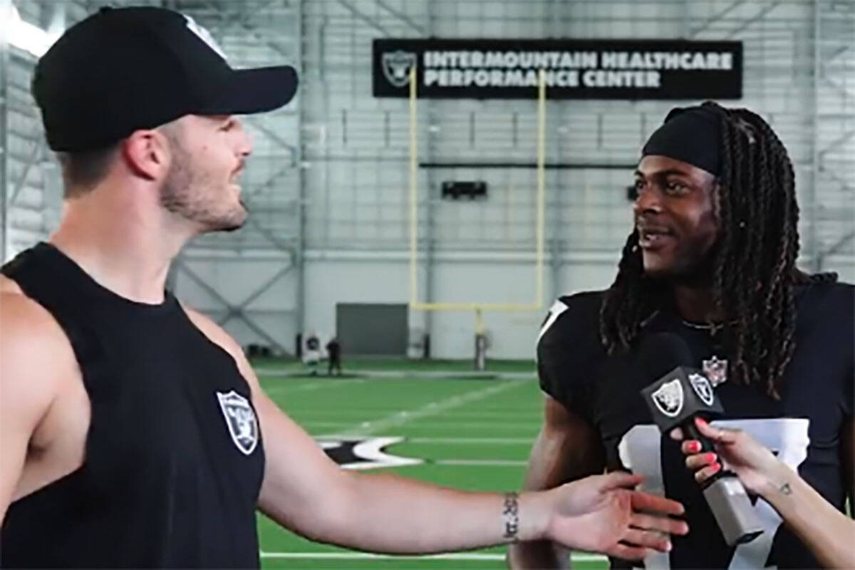 Longtime friends Derek Carr and Davonate Adams have once again reunited on the football field a ...