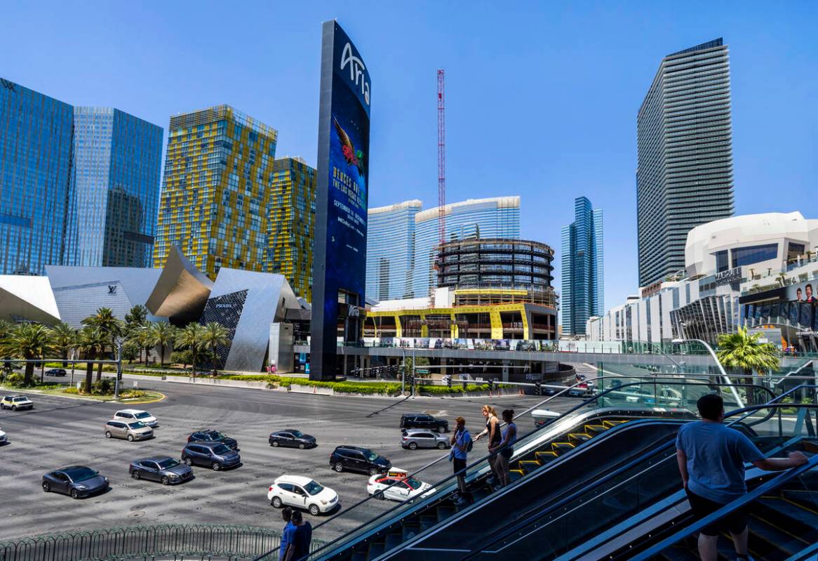 Construction continues on a new retail complex called Project63 being built at CityCenter as pe ...