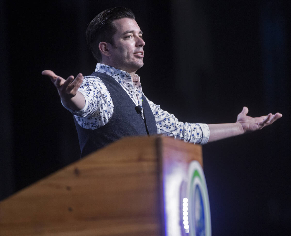 Property Brothers star Jonathan Scott speaks at the Climate Reality Leadership Training at Aria ...