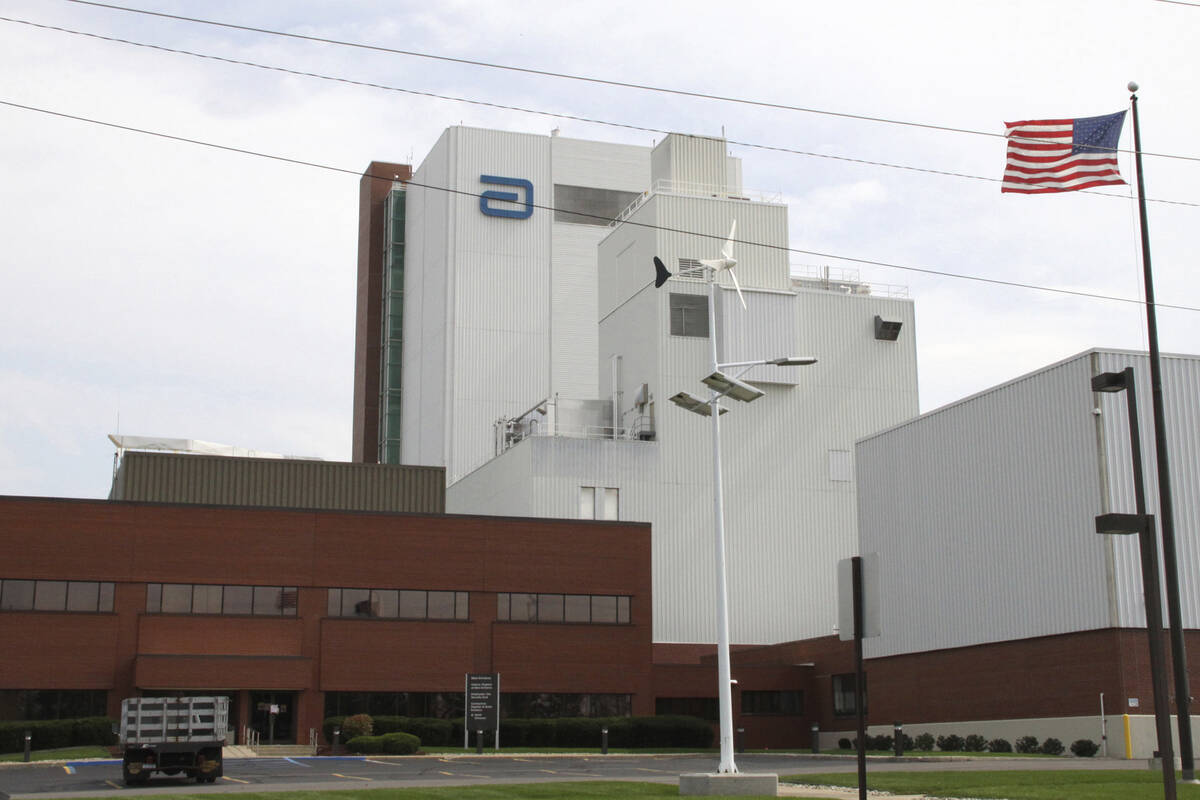 An Abbott Laboratories manufacturing plant is shown in Sturgis, Mich., on Sept. 23, 2010. Seve ...