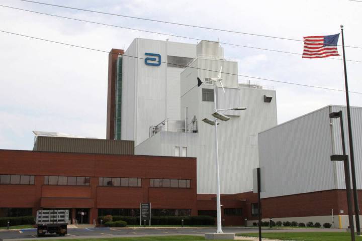 An Abbott Laboratories manufacturing plant is shown in Sturgis, Mich., on Sept. 23, 2010. Seve ...