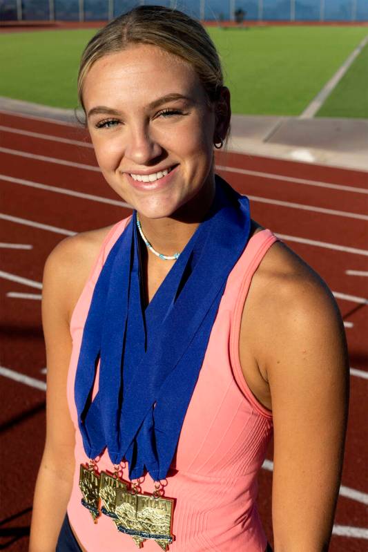 Zoey Bonds, Nevada Preps All-Southern Nevada Girls Athlete of the Year, at Centennial High Scho ...