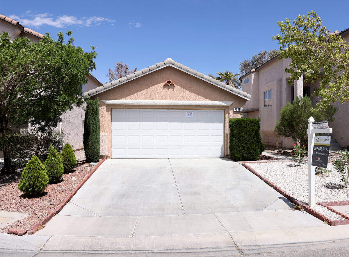 A home for sale in the southwest Las Vegas Valley Friday, June 17, 2022. (K.M. Cannon/Las Vegas ...