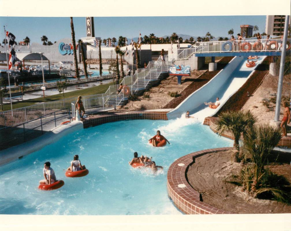 Visitors ride the Raging Rapids attraction at Wet 'n' Wild on Las Vegas Boulevard in 1988. (Las ...