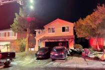 A house fire injured three people and displaced 11 in northwest Las Vegas early Friday, June 17 ...