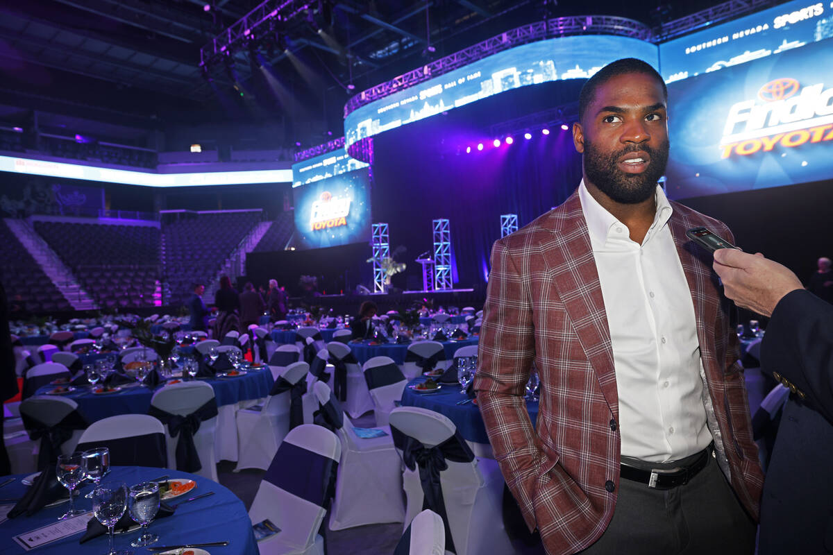 Southern Nevada Sports Hall of Fame inductee DeMarco Murray speaks to the Las Vegas Review-Jour ...