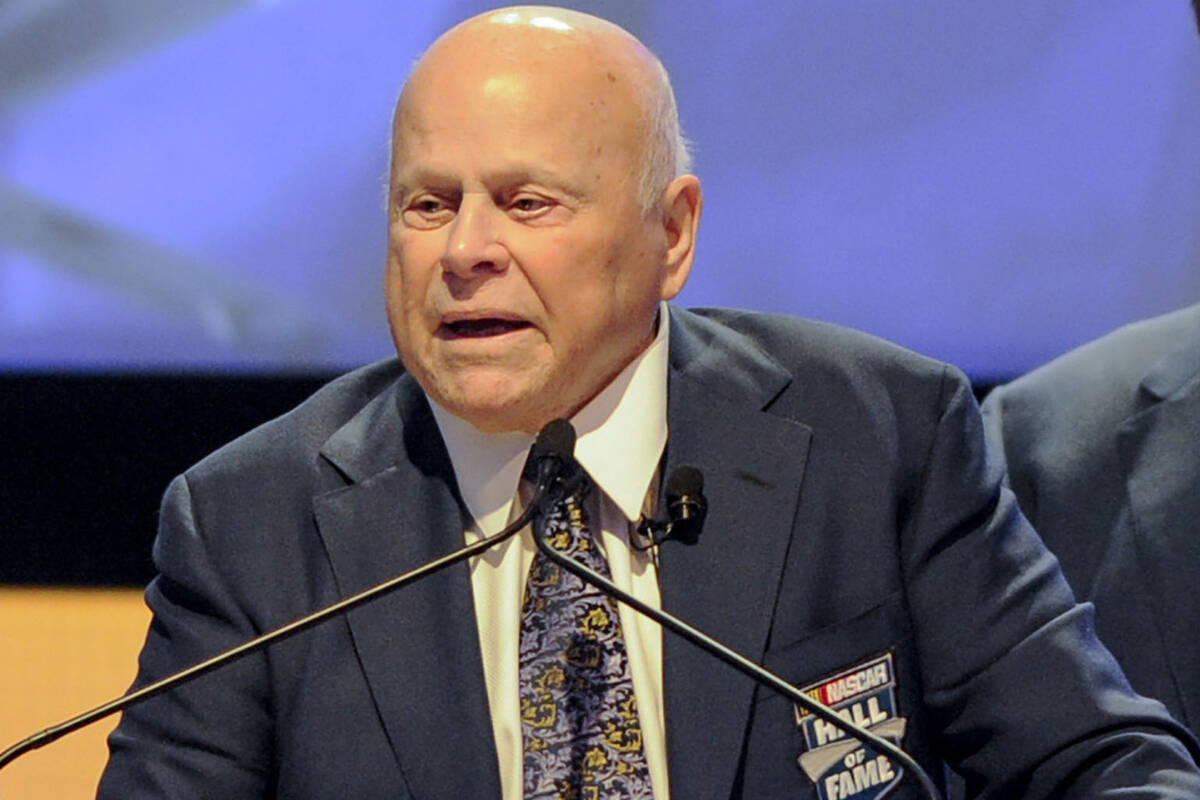 This Jan. 23, 2016, file photo shows Hall of Fame inductee Bruton Smith during NASCAR Hall of F ...