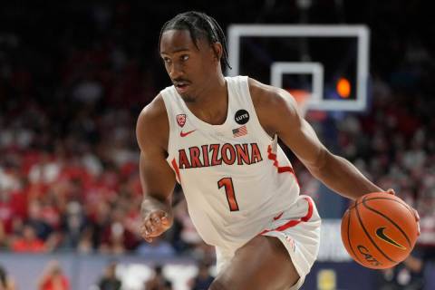 Arizona guard Shane Nowell (1) during the first half of an NCAA college basketball game against ...