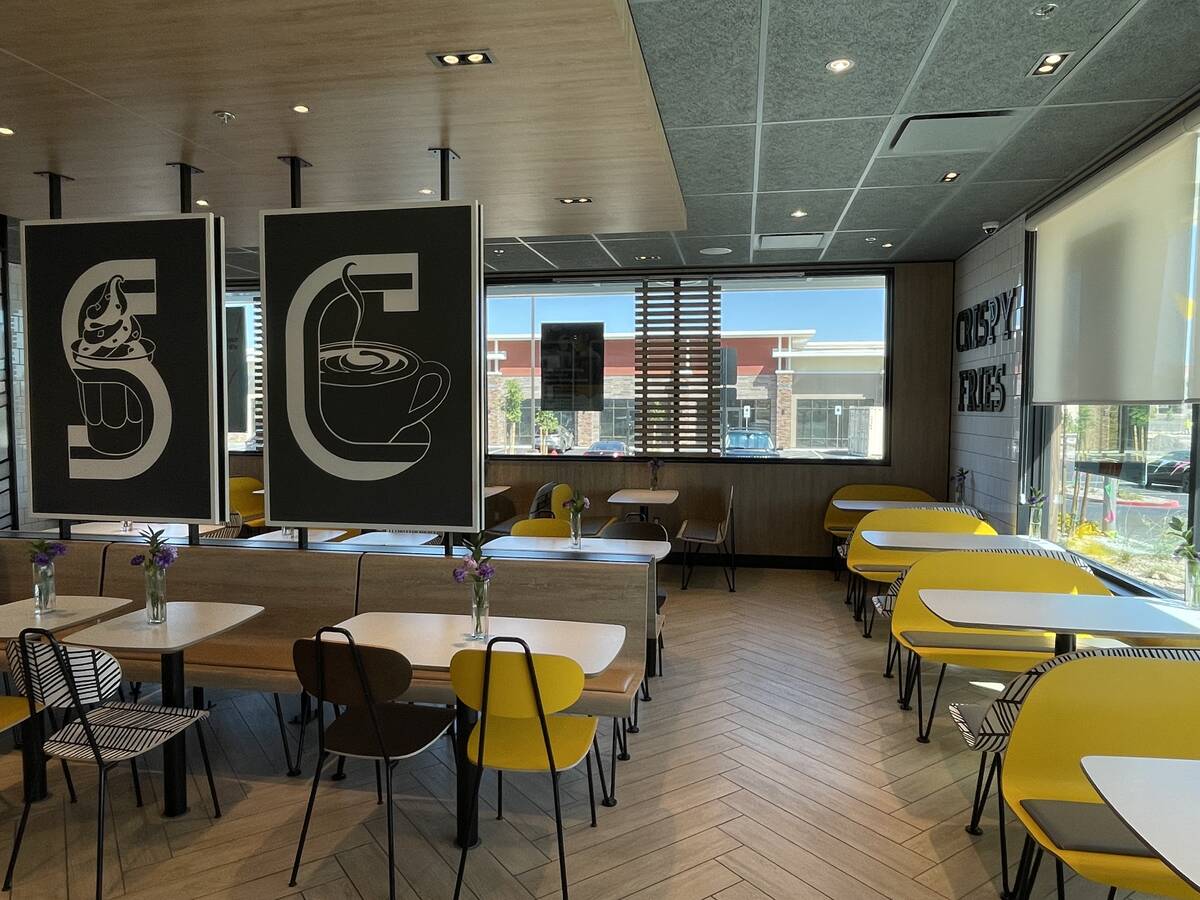 The interior of Henderson's new McDonald's, which opens on Saturday, June 25, and will have pri ...