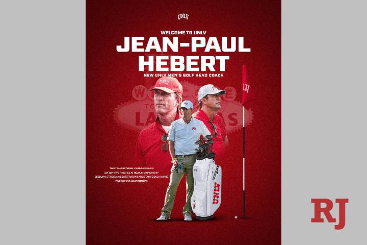 Jean-Paul Hebert was named the third full-time coach in the UNLV men’s golf team’s 50-year ...