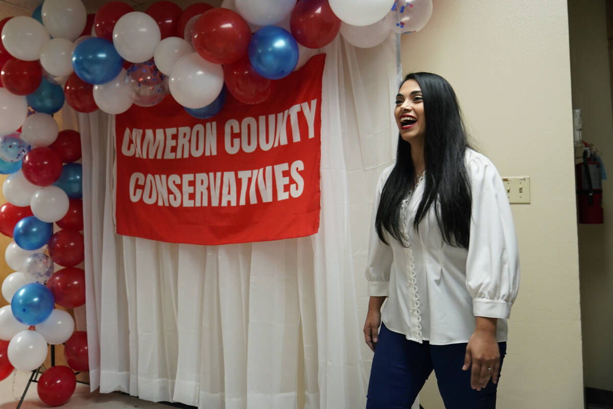 GOP congressional candidate Mayra Flores attends a Cameron County Conservatives event in Browns ...