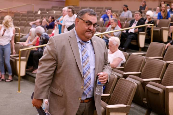 Clark County Registrar of Voters Joe Gloria after the Clark County Commission voted to certify ...