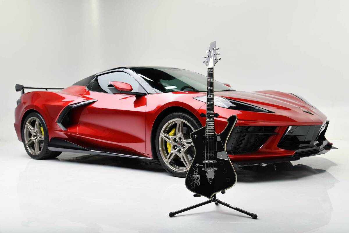 The Paul Stanley-designed 2022 Chevrolet Corvette 3LT convertible is for sale this weekend at B ...