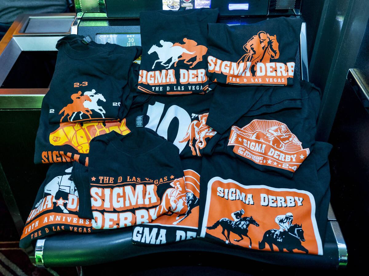 The 10 different t-shirts to be given away for the U.S.’ only remaining Sigma Derby raci ...
