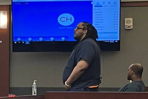 Delon Holston appears in court during a sentencing hearing on Thursday, June 30, 2022. Holston ...