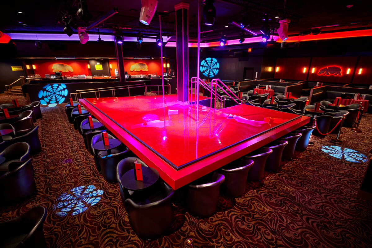 The interior of Peppermint Hippo, a new strip club in Las Vegas. (Courtesy Peppermint Hippo)