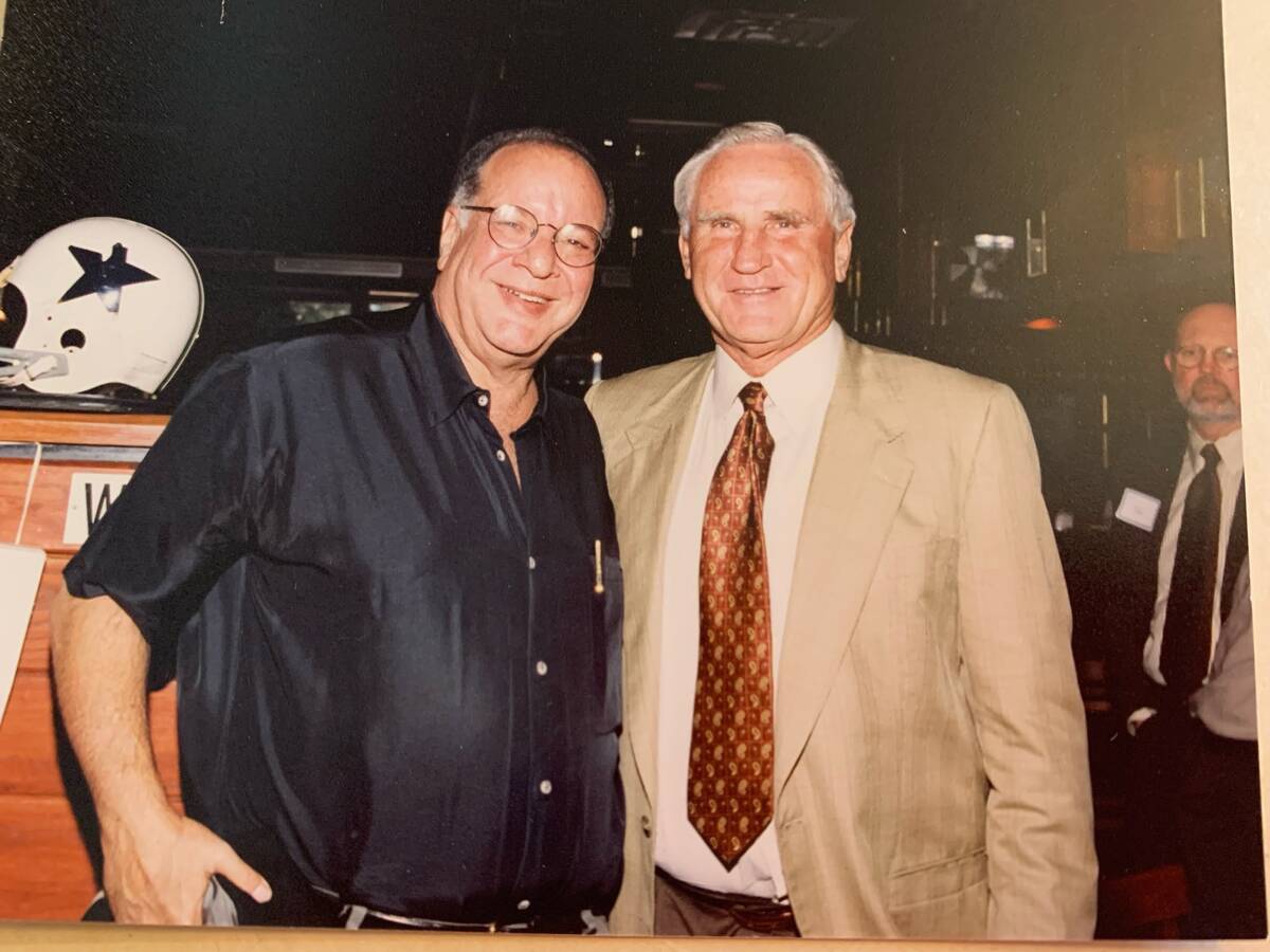 Hank Goldberg, left, was close friends with former Miami Dolphins coach Don Shula. Goldberg was ...