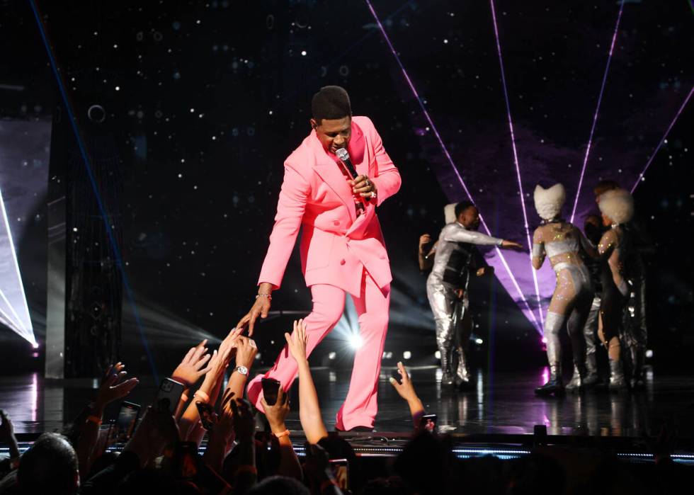 LAS VEGAS, NEVADA - JULY 16: Usher performs at the grand opening of “USHER The Las Vegas ...