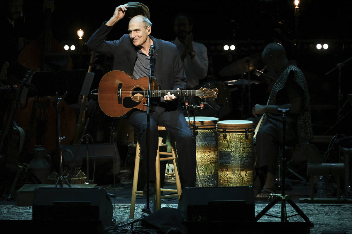 James Taylor performs at JONI 75: A Birthday Celebration on Wednesday, Nov. 7, 2018, at the Dor ...