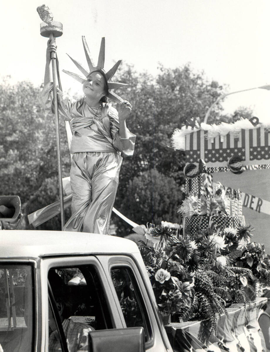 This July 4, 1986, file photo shows a girl dressed up for the parade in Boulder City. (Wayne Ko ...