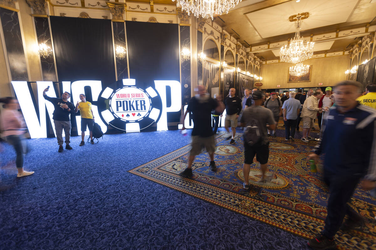 People attend the World Series of Poker "Housewarming" event at Paris Las Vegas hotel ...