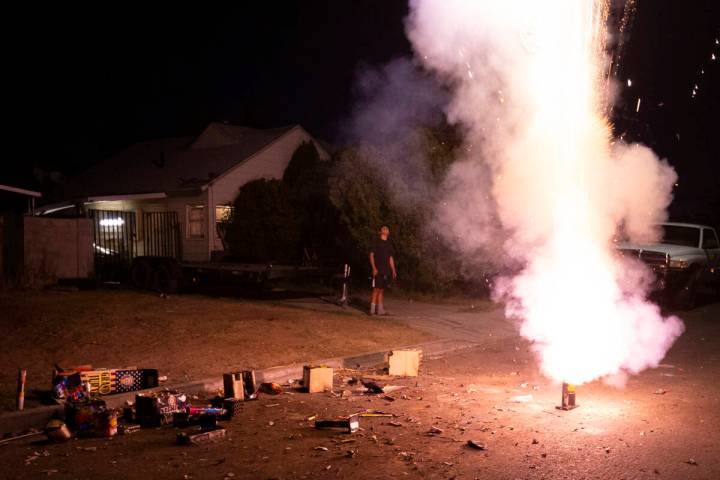 Fireworks, legal and illegal, are expected in the Las Vegas Valley on the Fourth of July, promp ...