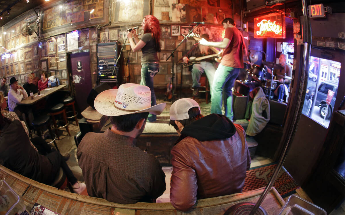 Tootsie's Orchid Lounge on Lower Broadway in Nashville, Tenn. (AP Photo/Mark Humphrey)