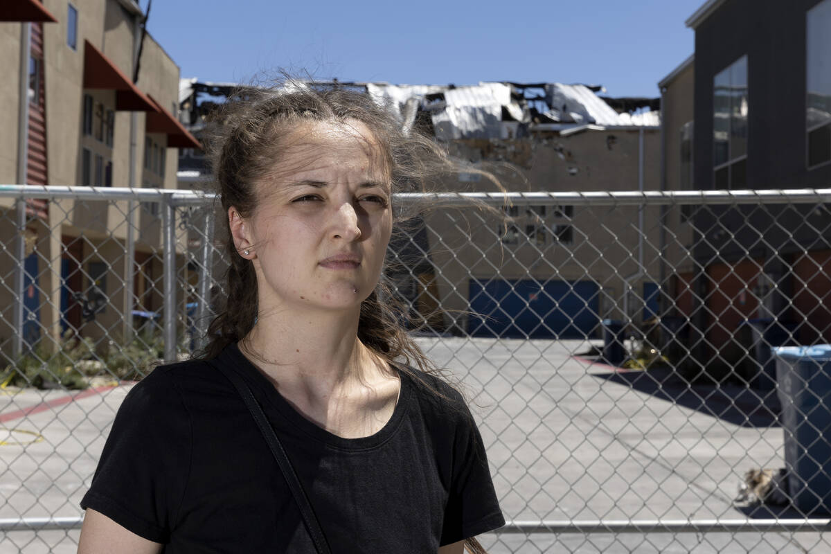 Emily Smith, who has been burglarized since the massive fire that burned down her home last wee ...