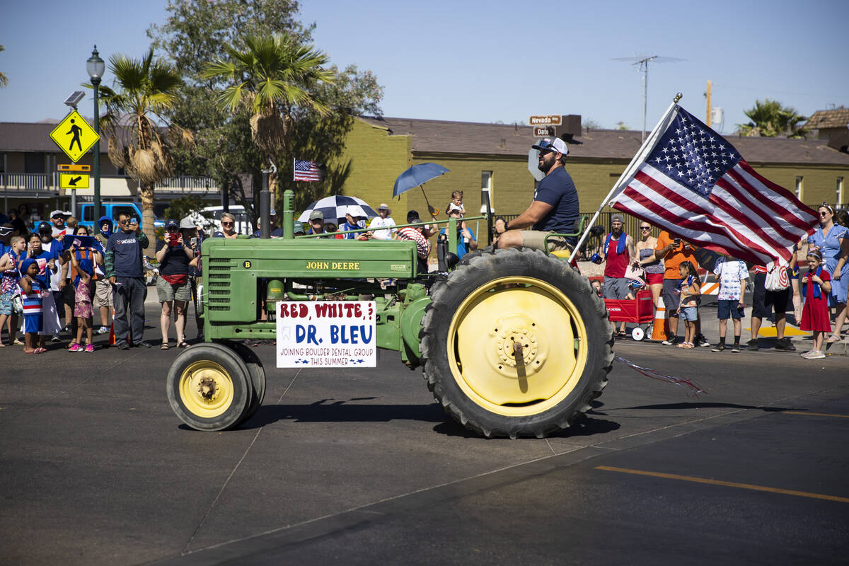 People attend the Boulder City's 74th annual 4th of July Parade in Boulder City, Monday, July 4 ...