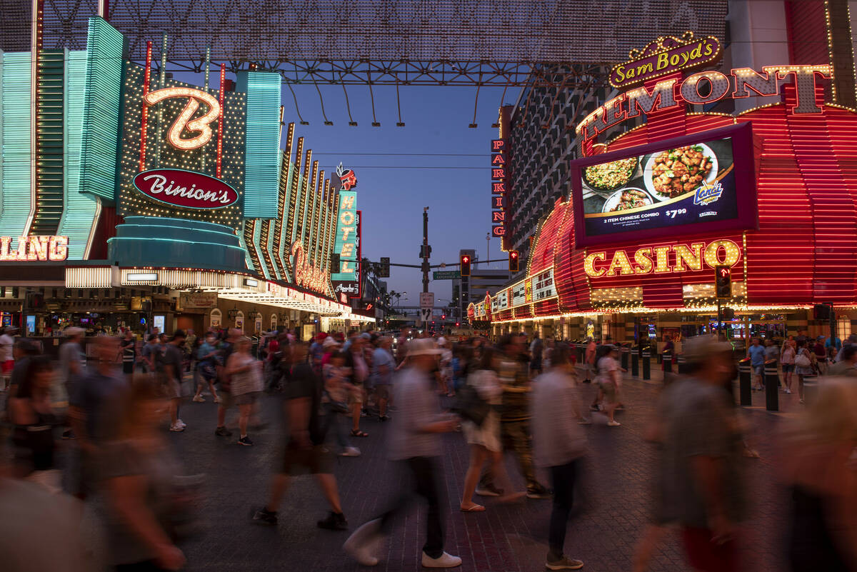 Police say one person died during a shooting on June 19, 2002, at the Fremont Street Experience ...
