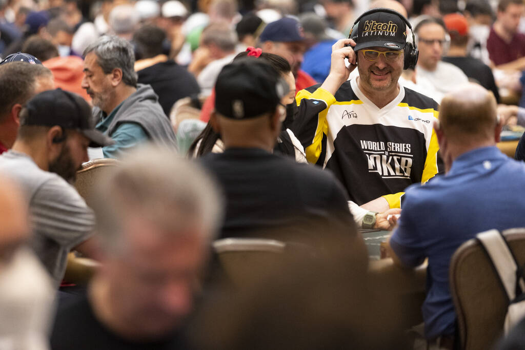 Phil Hellmuth plays during the World Series of Poker tournament at Bally's Las Vegas in Las Veg ...