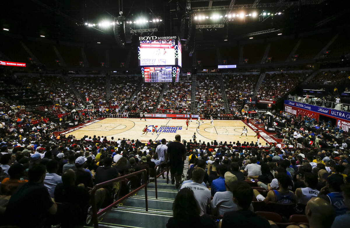 The Houston Rockets play Orlando Magic during the second half of the first game of the NBA Summ ...