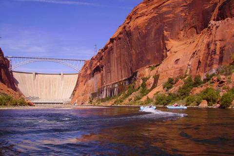 Smooth-water raft trips along the Colorado River begin directly below the Glen Canyon Dam near ...