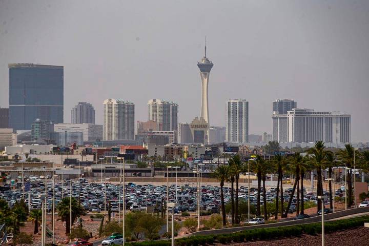 A high of 109 is forecast for Las Vegas on Sunday, July 10, 2022, according to the National Wea ...
