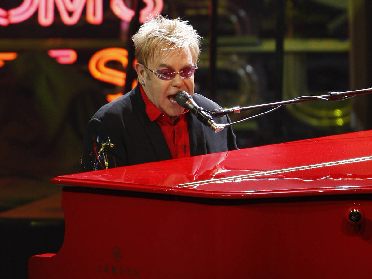 Elton John performs his final "The Red Piano" show at The Colosseum inside Caesars Palace hotel ...