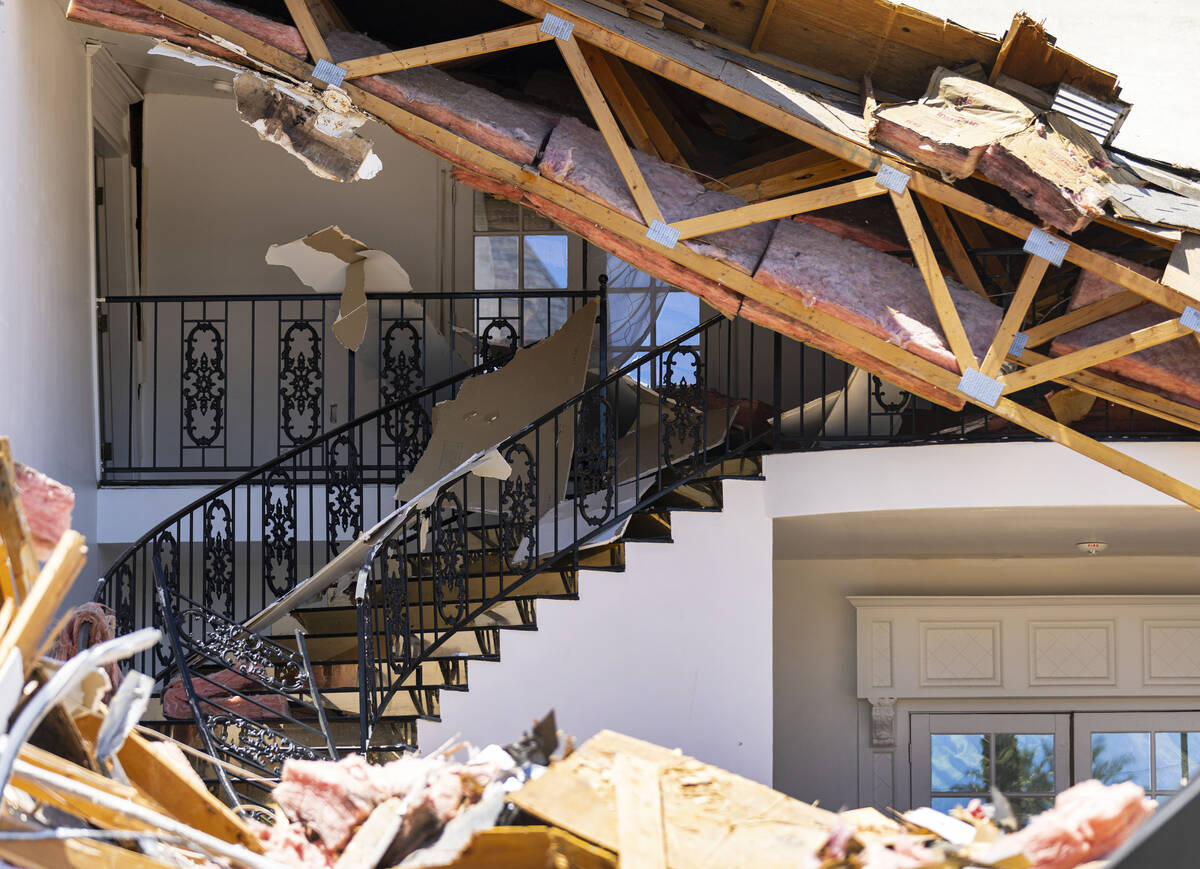 The torn down Hartland Mansion estate on South 6th Street in Downtown Las Vegas photographed on ...