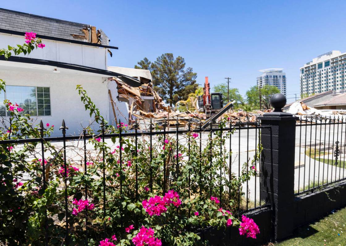 The torn down Hartland Mansion estate on South 6th Street in Downtown Las Vegas photographed on ...