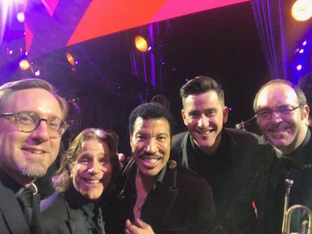 Adam Schroeder, Neil Maxa, Lionel Richie, Isaac Tubb and Dan Foster are shown at the Keep Memor ...