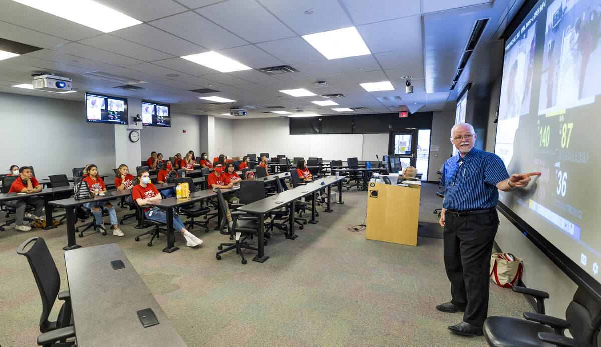 Clinical Simulation Center of Las Vegas Director Rocky Rockstraw talks about blood pressure wit ...