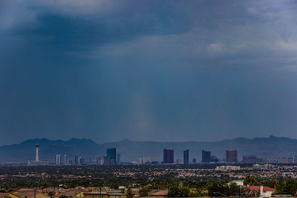 Clouds over the Strip in Las Vegas, Thursday, July 14, 2022. (Rachel Aston/Las Vegas Review-Jou ...