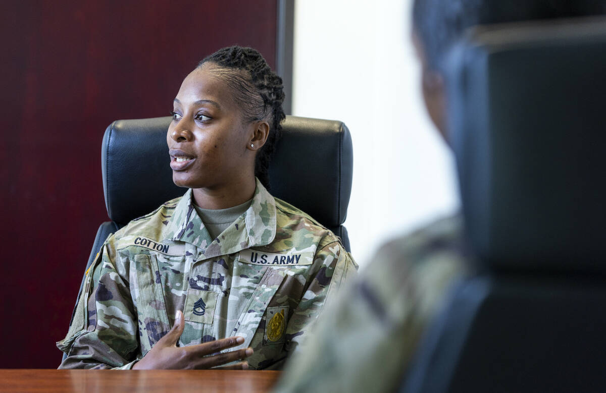 Sgt. 1st Class Danita Cotton talks about their mission at the U.S. Army 6th Medical Recruiting ...