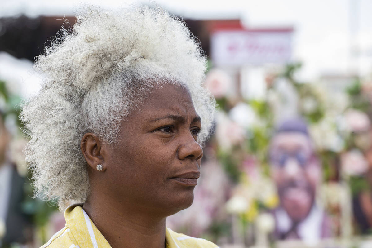 Cariol Horne, 54, stands near a memorial for the victims of the supermarket shooting outside th ...